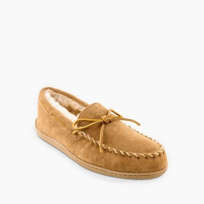 MINNETONKA 3741 MEN'S SKEEPSKIN HARDSOLE SLIPPER 4 MINNETONKA 3741 MEN'S SKEEPSKIN HARDSOLE SLIPPER - Image 4