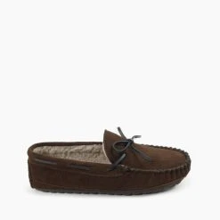 MINNETONKA 4155 MEN'S CASEY SLIPPER CHOCOLATE -Cotton slippers shop 775x775 4155 2