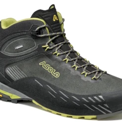 ASOLO - Men's Eldo Mid Leather - Graphite / Green Oasis