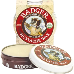 BADGER MUSTACHE WAX .75OZ TIN