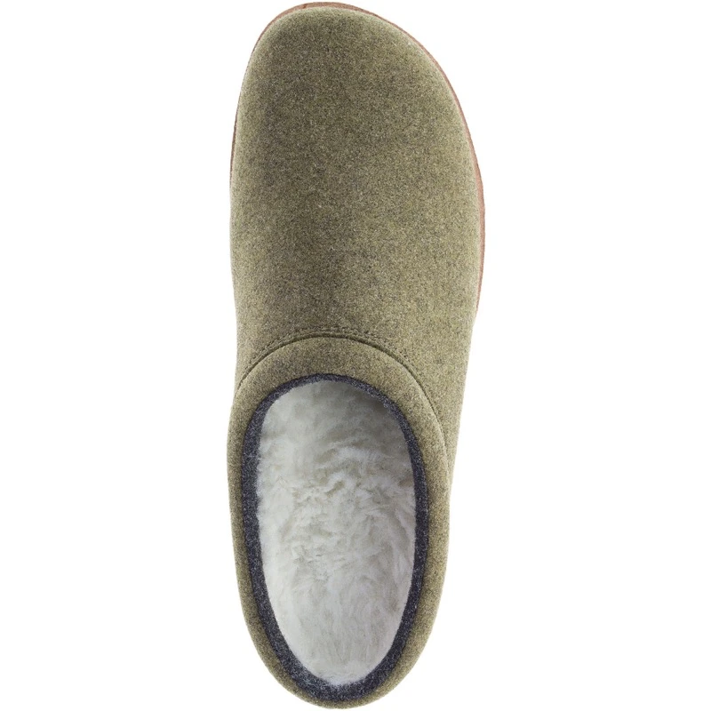 MERRELL MEN'S JUNO WOOL CLOG IN OLIVE 4 MERRELL MEN'S JUNO WOOL CLOG IN OLIVE - Image 4