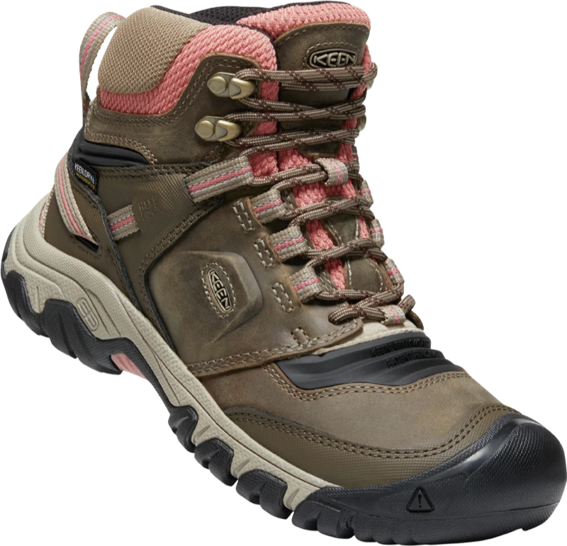 KEEN WOMEN'S RIDGE FLEX WATERPROOF BOOT IN TIMBERWOLF/BRICK DUST COLOR 1 KEEN WOMEN'S RIDGE FLEX WATERPROOF BOOT IN TIMBERWOLF/BRICK DUST COLOR
