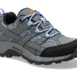 Merrell Kids MERRELL KID'S MOAB 2 LOW LACE WATERPROOF SNEAKER GREY PERIWINKLE