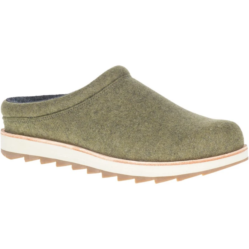 MERRELL MEN'S JUNO WOOL CLOG IN OLIVE 1 MERRELL MEN'S JUNO WOOL CLOG IN OLIVE