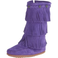 MINNETONKA 2654S KID'S THREE LAYER FRINGE BOOT