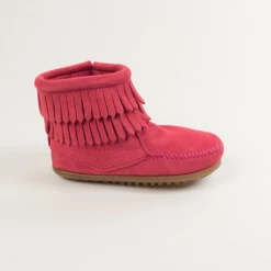 MINNETONKA KID'S DOUBLE FRINGE SIDE ZIP BOOT