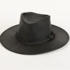 Minnetonka 9509 Black Suede Outback Hat