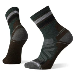 SMARTWOOL MEN'S HIKE LIGHT CUSHION STRIPED MID CREW SOCKS