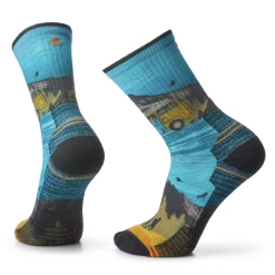 SMARTWOOL Mens' Hike Light Cushion Great Excursion Print Crew Socks