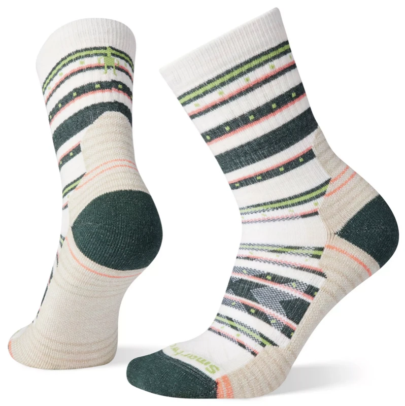 SMARTWOOL WOMENS' HIKE LIGHT CUSHION STITCH STRIPE MID CREW SOCKS - Image 3