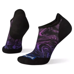 SMARTWOOL WOMEN'S RUN TARGETED CUSHION MARBLE WASH PRINT LOW ANKLE SOCKS