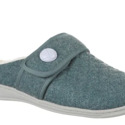 VIONIC WOMEN'S CARLIN FLANNEL QUILTED SLIPPER