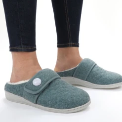 VIONIC WOMEN'S CARLIN FLANNEL QUILTED SLIPPER -Cotton slippers shop VIO CARLIN MINERAL OnFigure